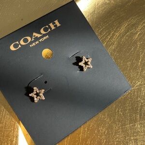 NWT • COACH STAR EARRINGS